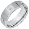 Men's Tungsten and Simulated Diamonds Band Ring