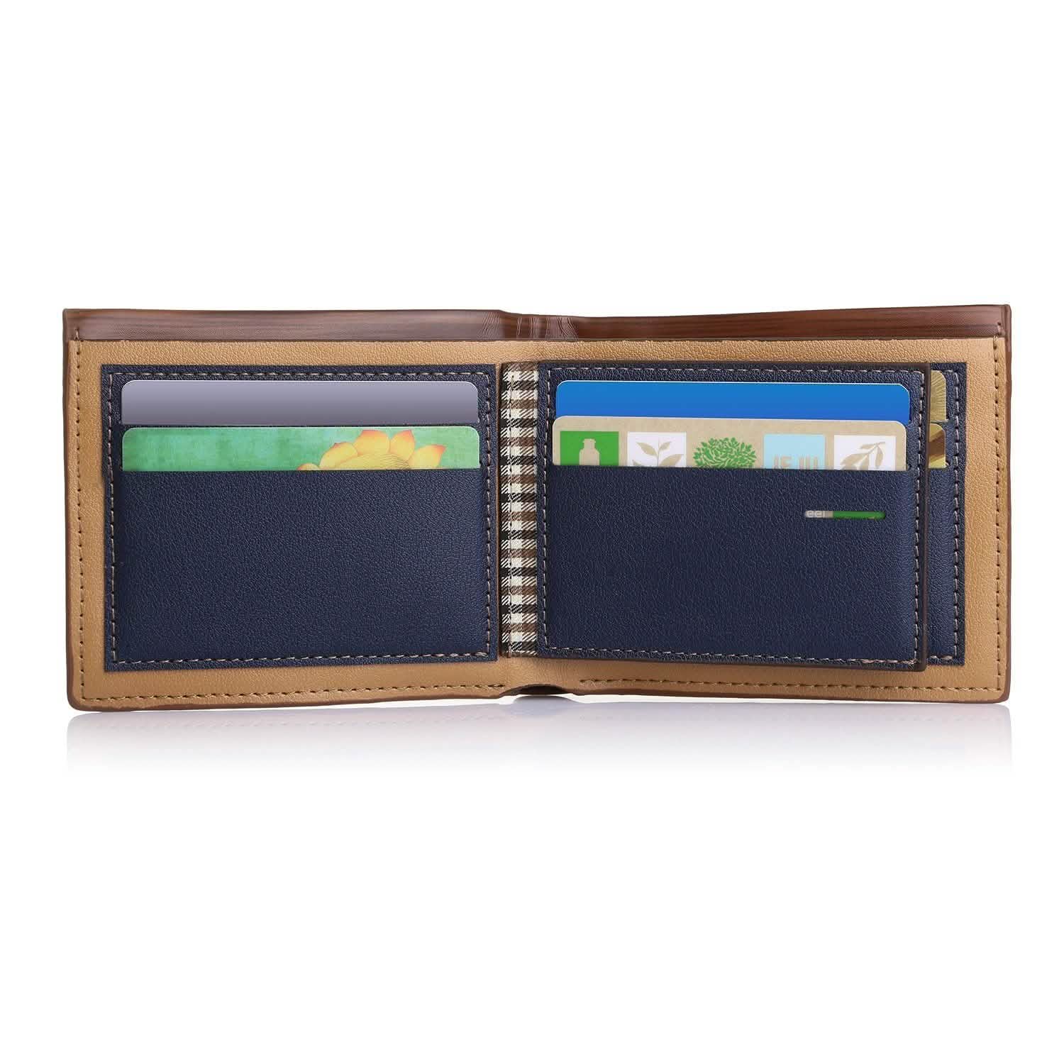 Men's Wallet PU Leather Bifold Purse Credit Card Holders