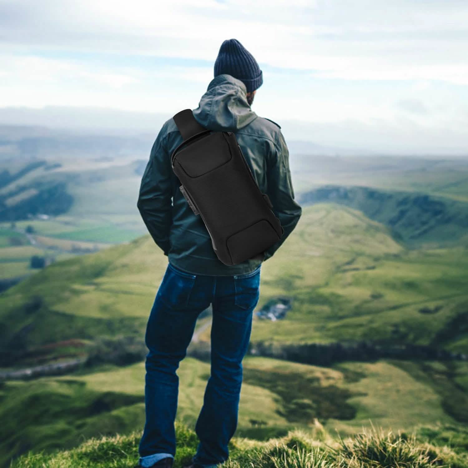 Men's Waterproof Anti-Theft Sling Backpack