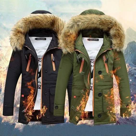 Men's Winter Hooded Down Coat Parkas