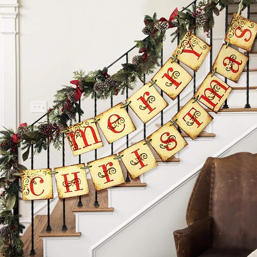 Merry Christmas Banner Home Decor