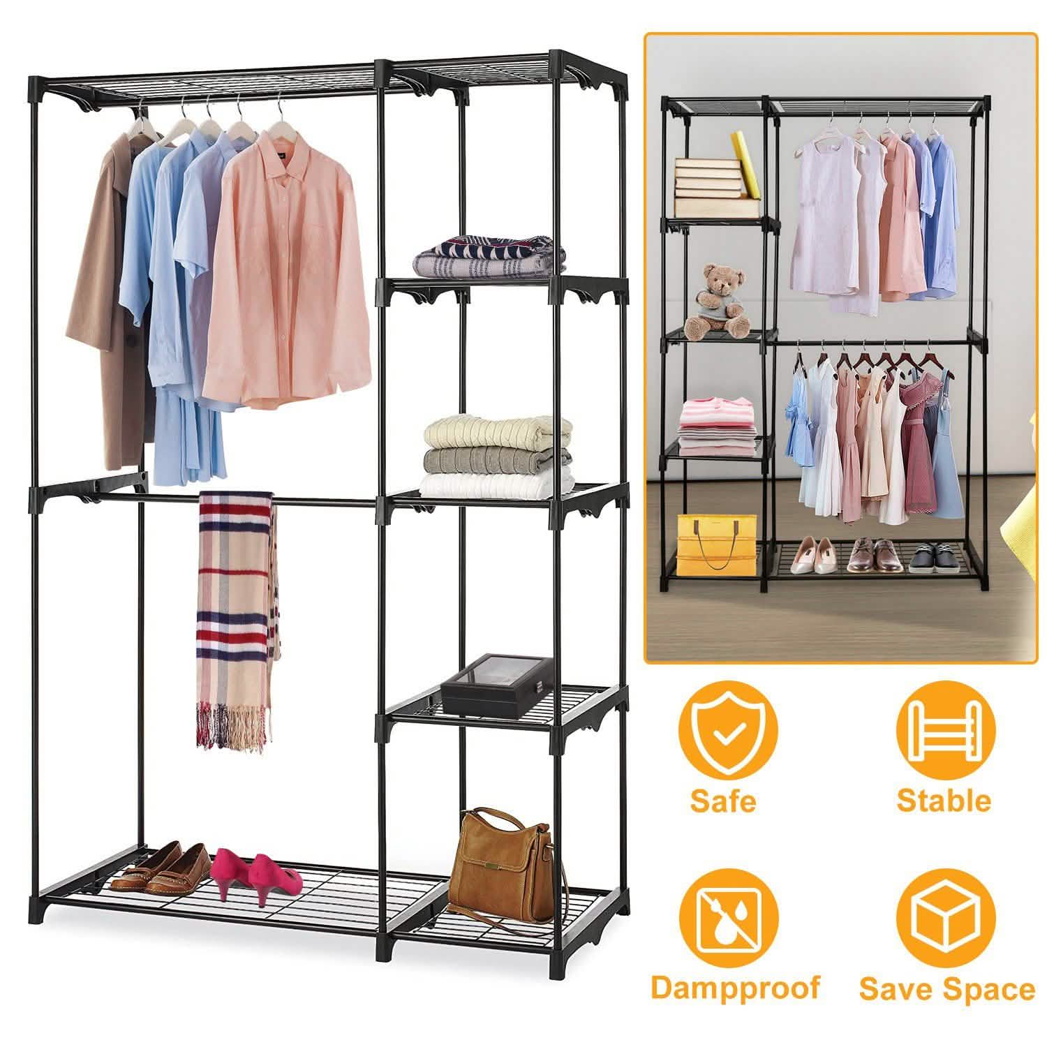 Metal Closet Deluxe Double Rod