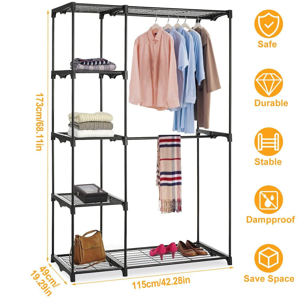 Metal Closet Deluxe Double Rod