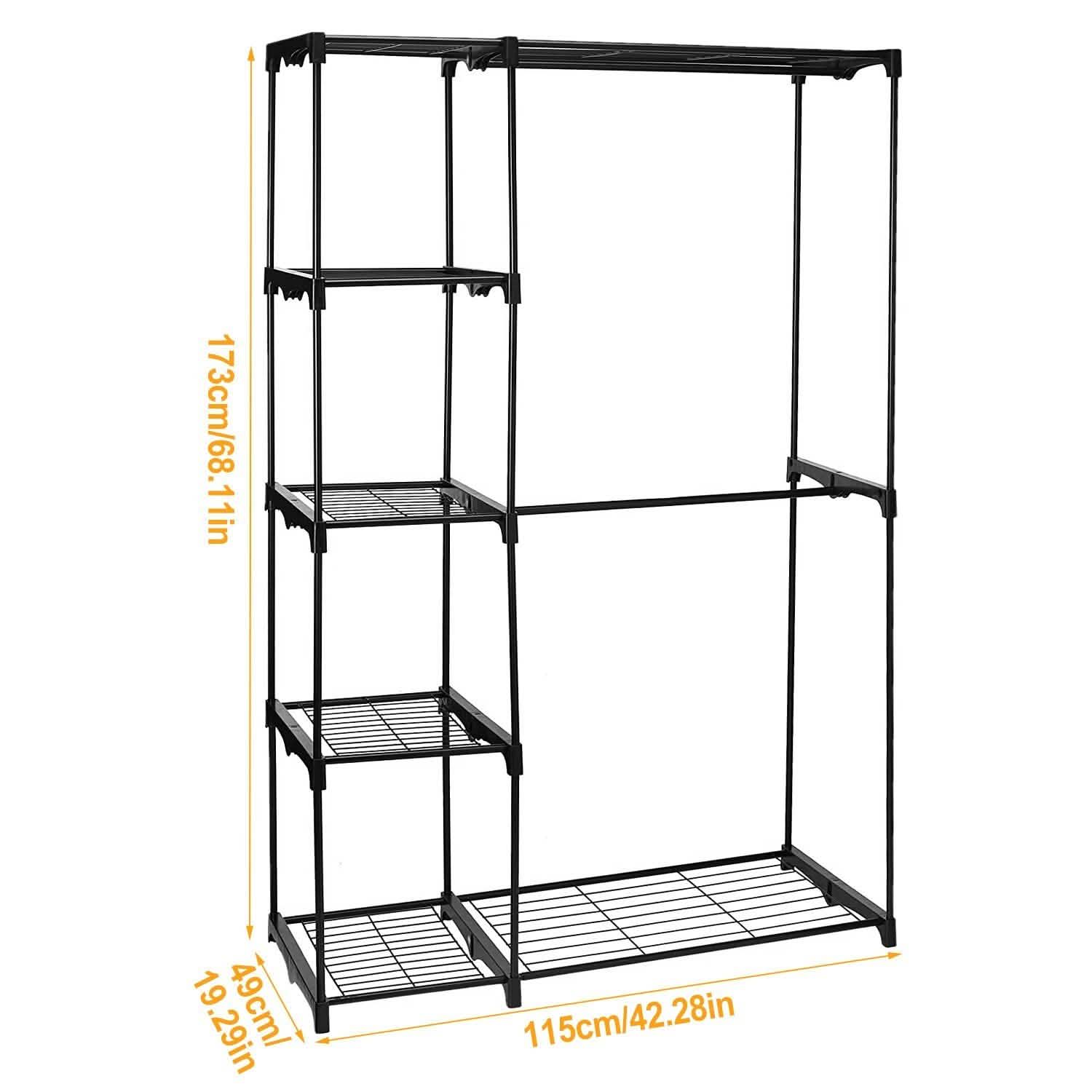 Metal Closet Deluxe Double Rod