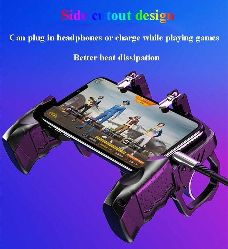Metal Controller Joystick For Mobile Trigger Gamepad For Android Phone Shooting Game Trigger Fire Buttons Shooter Sensitive Joystick, Gamepad
