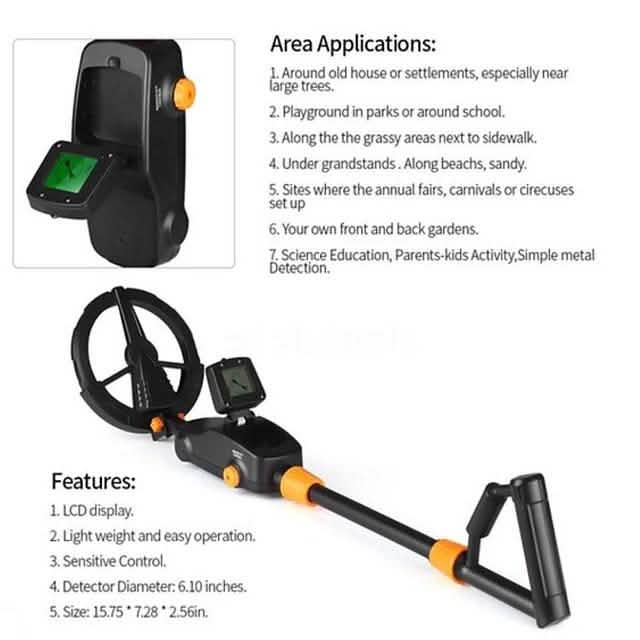 Metal Detector Deep Sensitive Waterproof Gold Finder Tracker