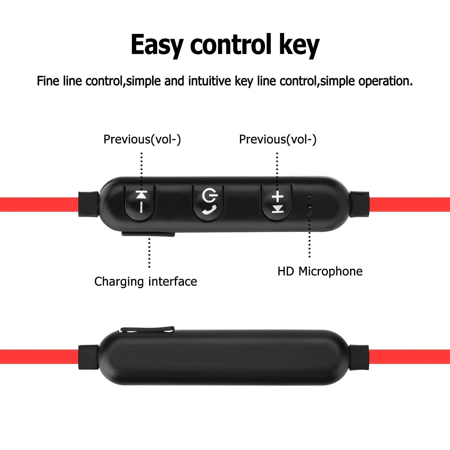 Metal Magnetic Wireless Bluetooth Earphone Sports Headset Stereo Bass