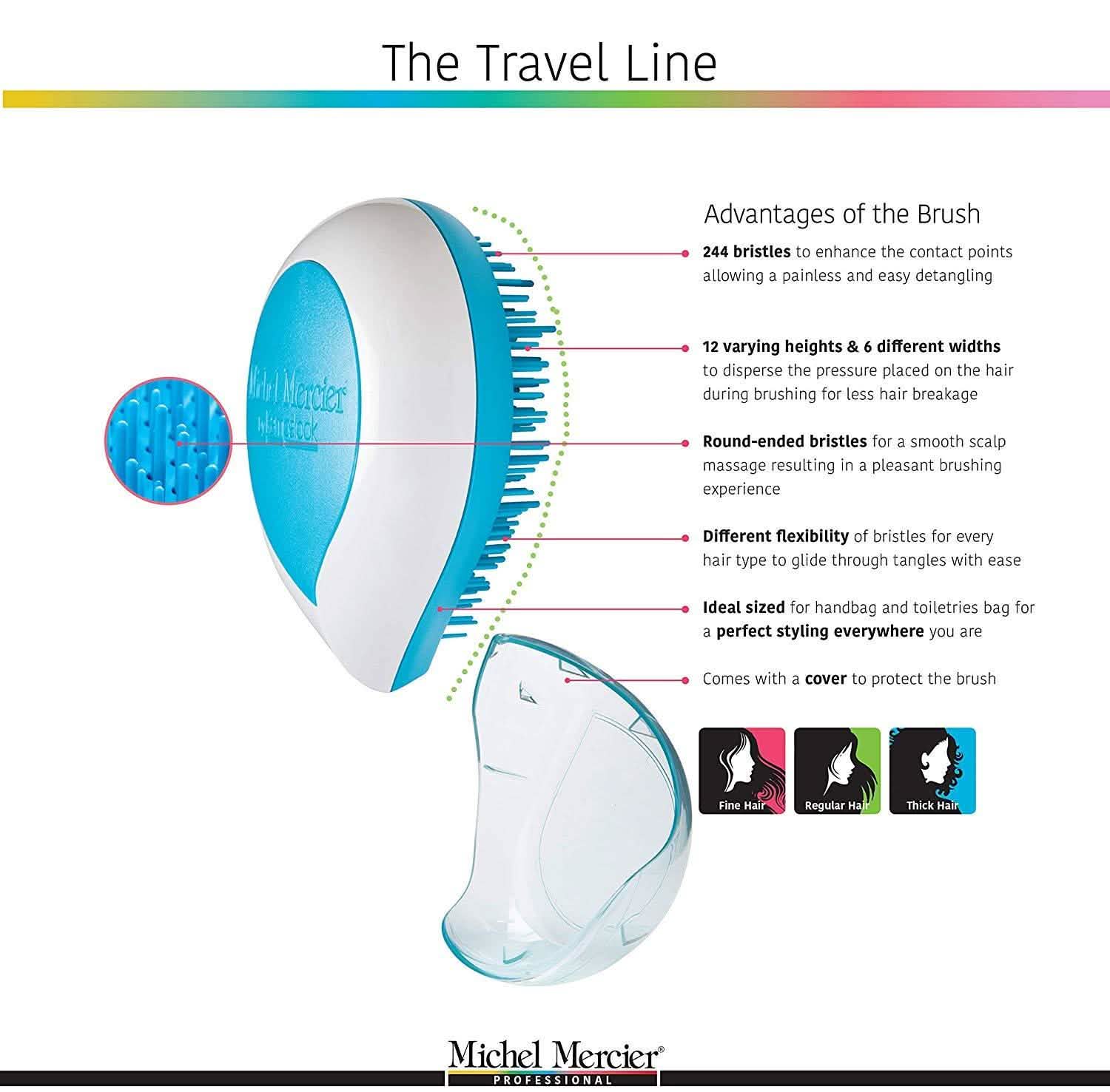 Michel Mercier Travel Size Detangling Brush
