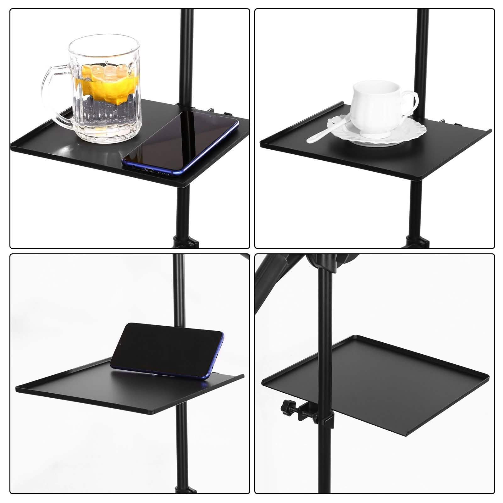 Microphone Stand Tray Clamp-on Rack Shelf Holder for Music Sheet