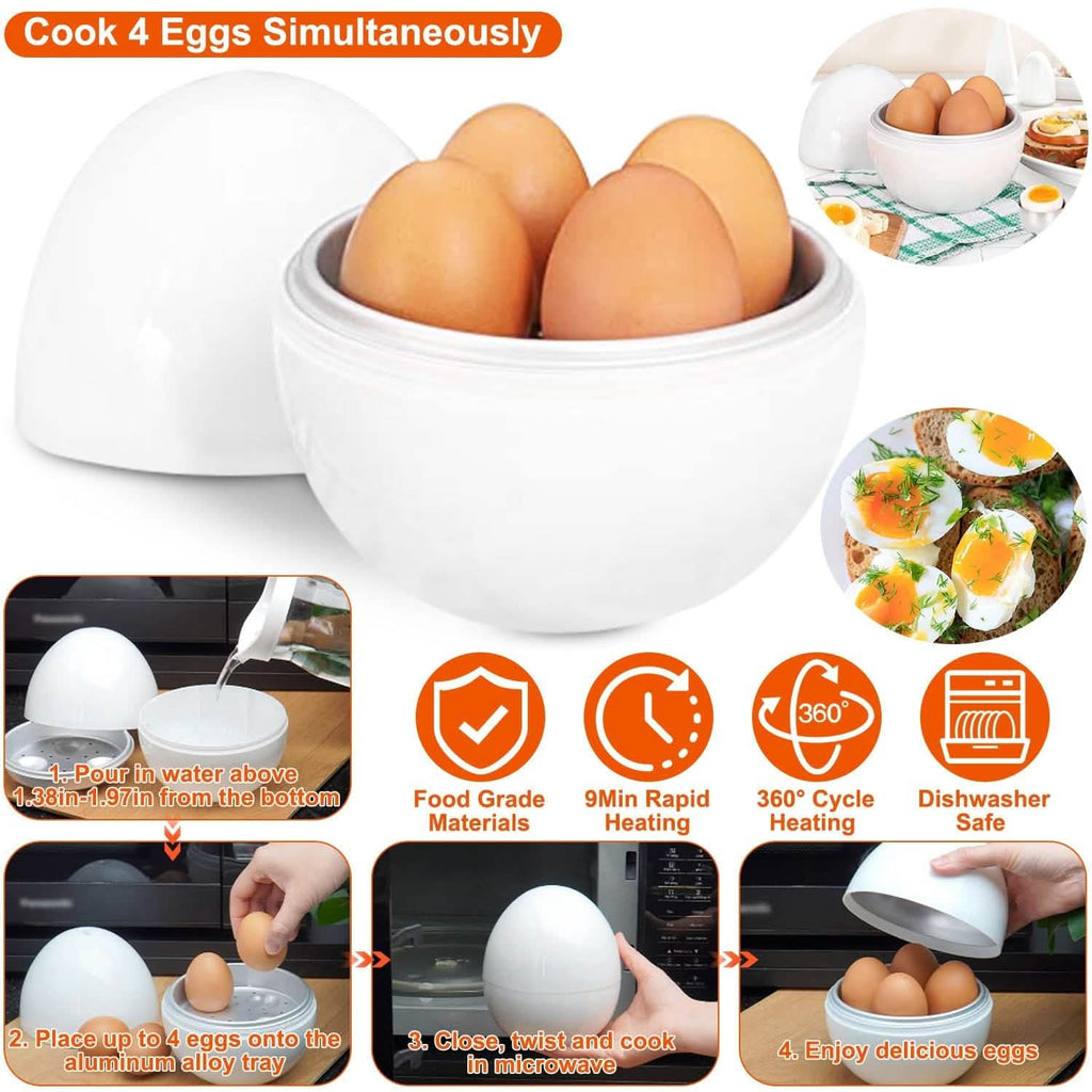 Microwave Egg Broiler Cooker Up to 4 Eggs