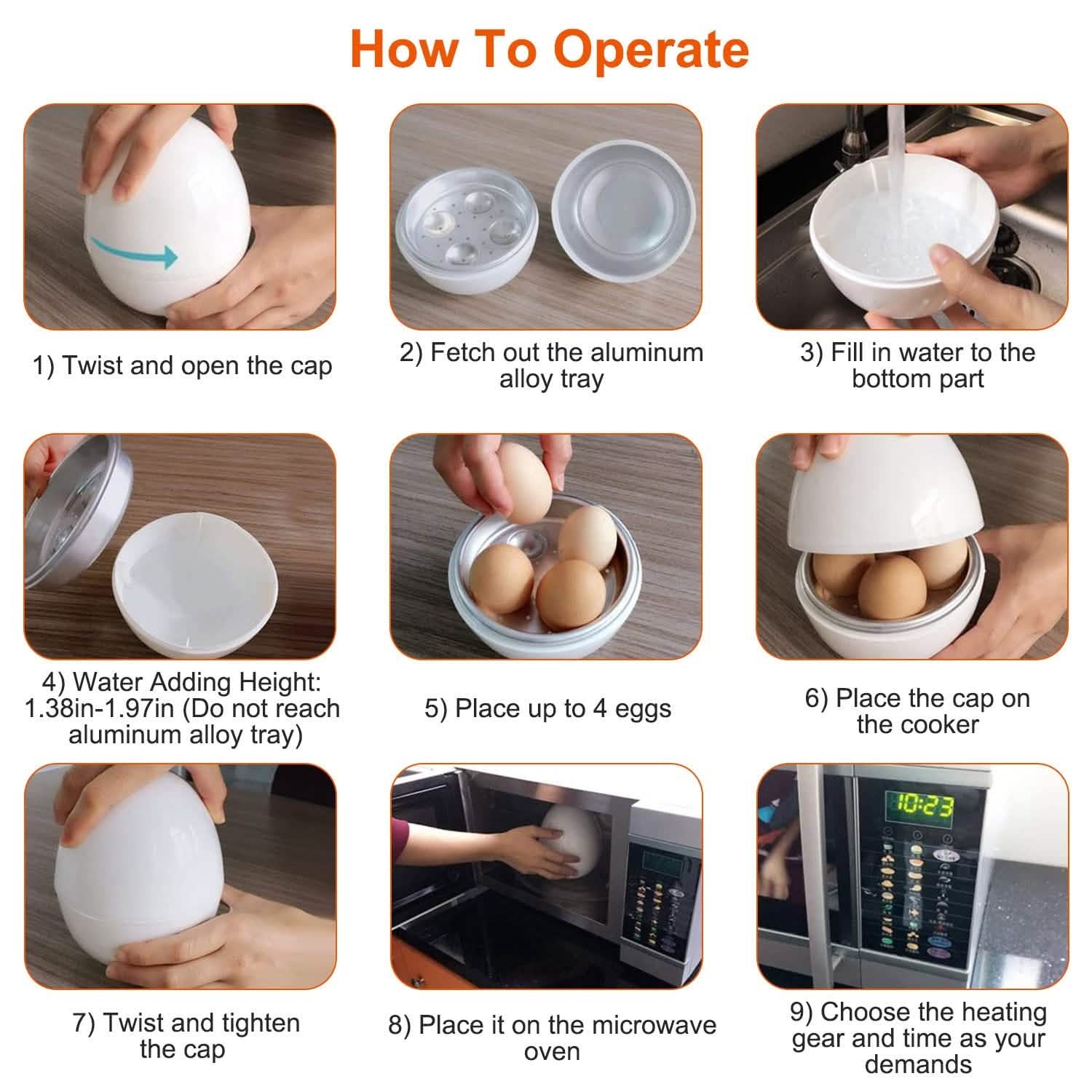 Microwave Egg Broiler Cooker Up to 4 Eggs