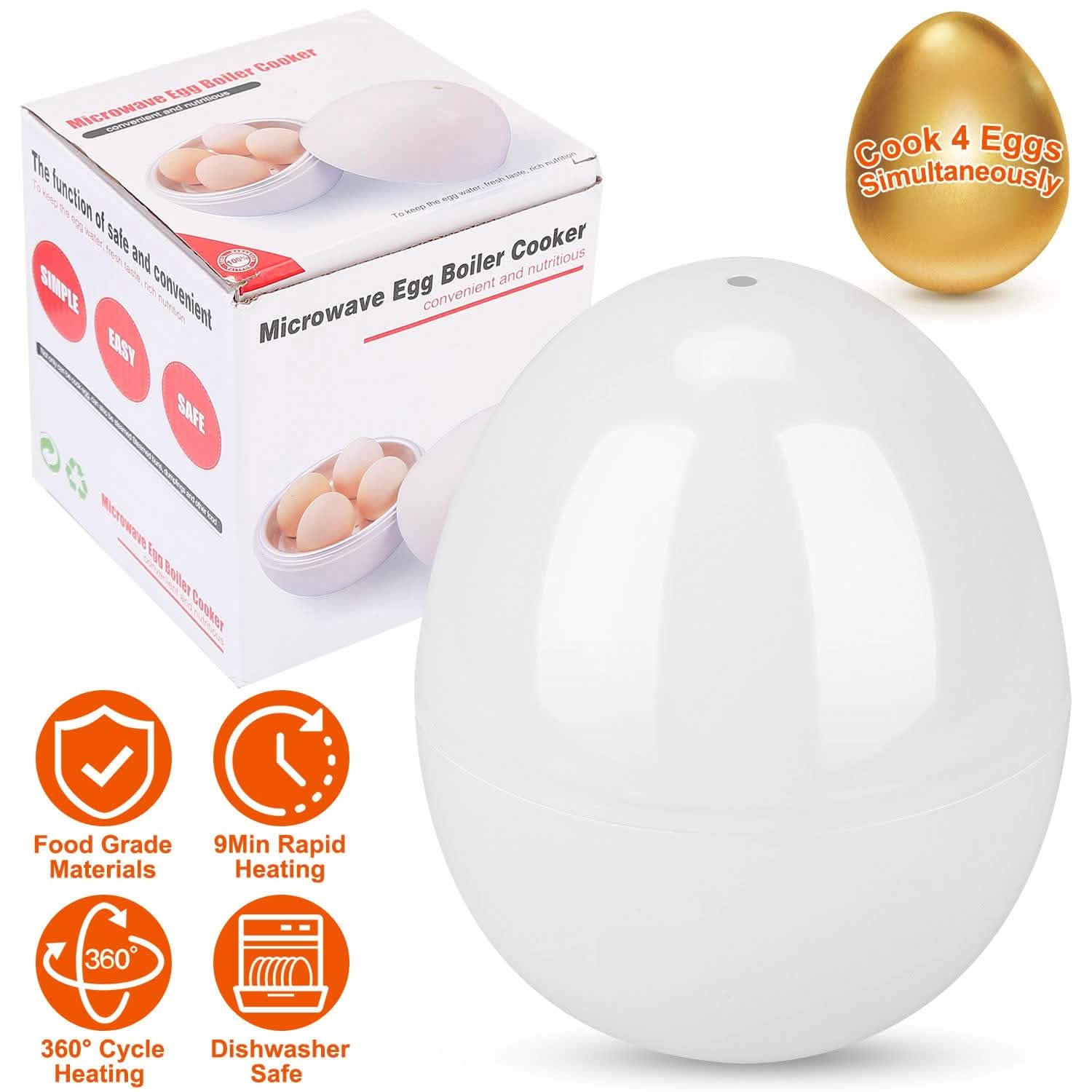 Microwave Egg Broiler Cooker Up to 4 Eggs