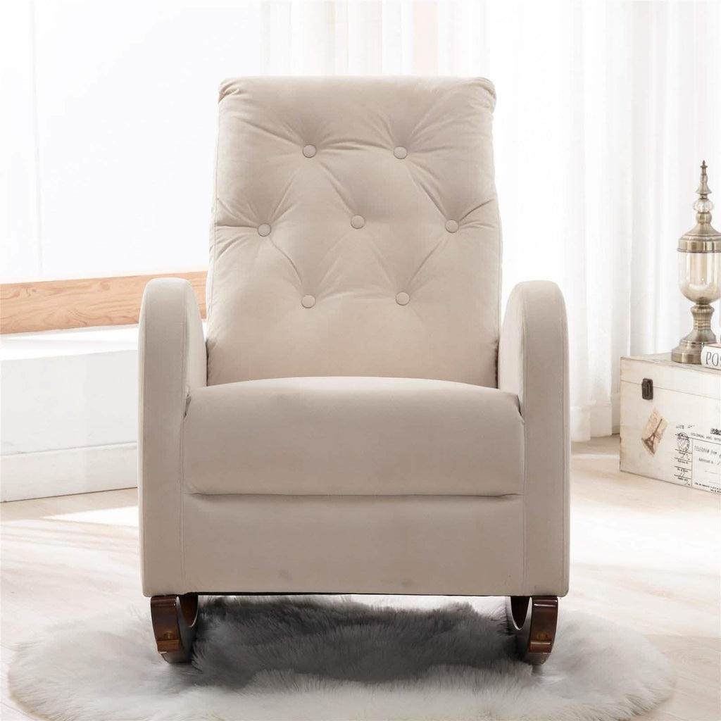 Mid-Century Modern Nursery Rocking Chair Armchair