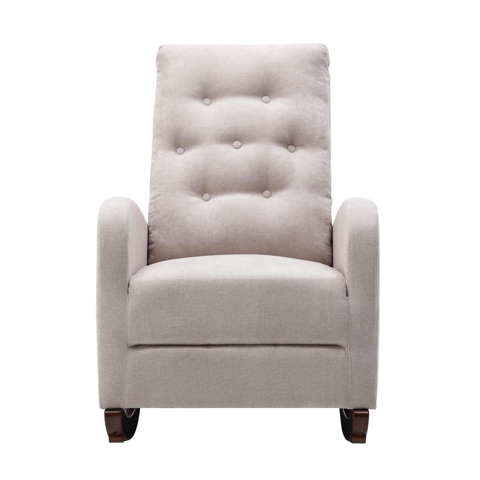 Mid-Century Modern Nursery Rocking Chair Armchair