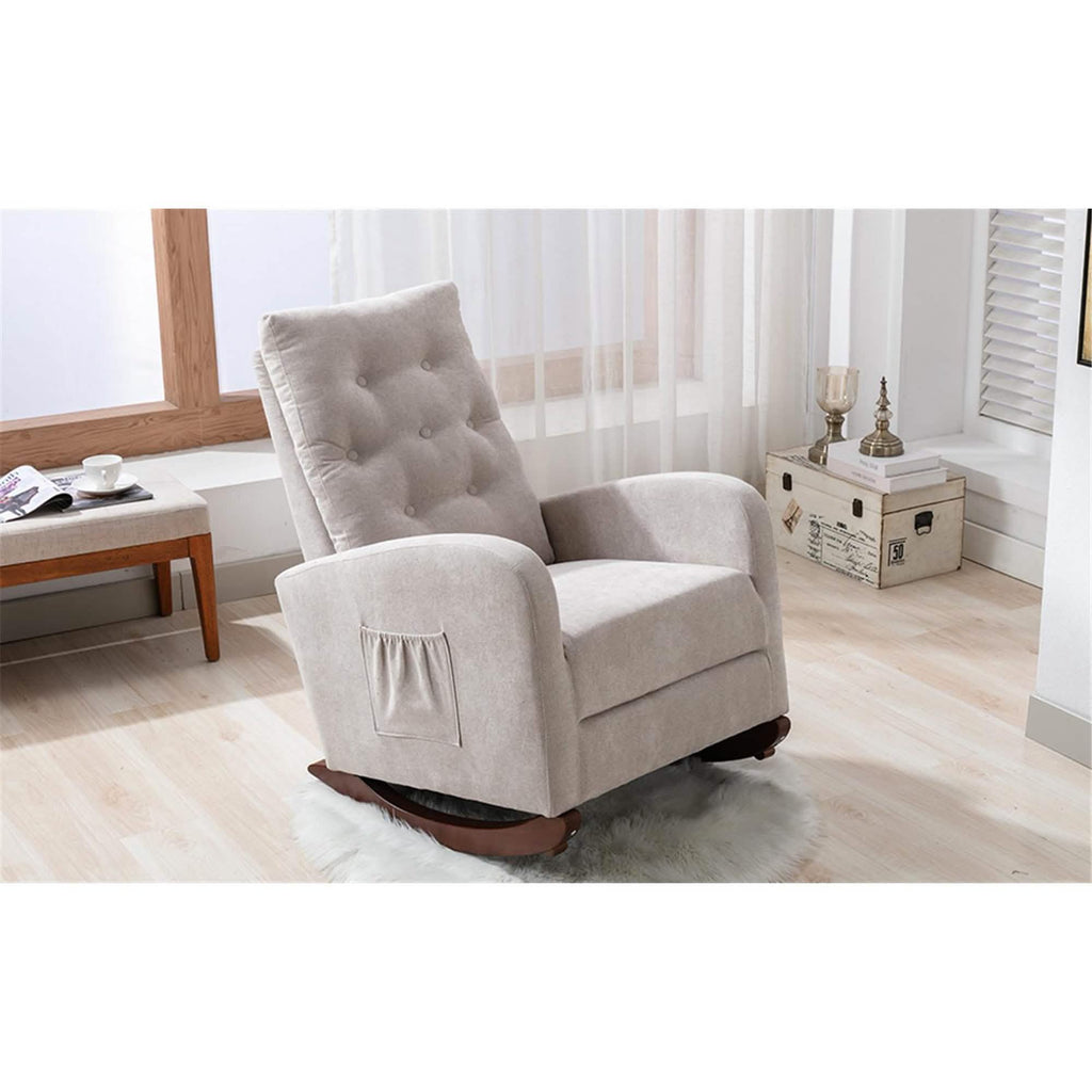 Mid-Century Modern Nursery Rocking Chair Armchair