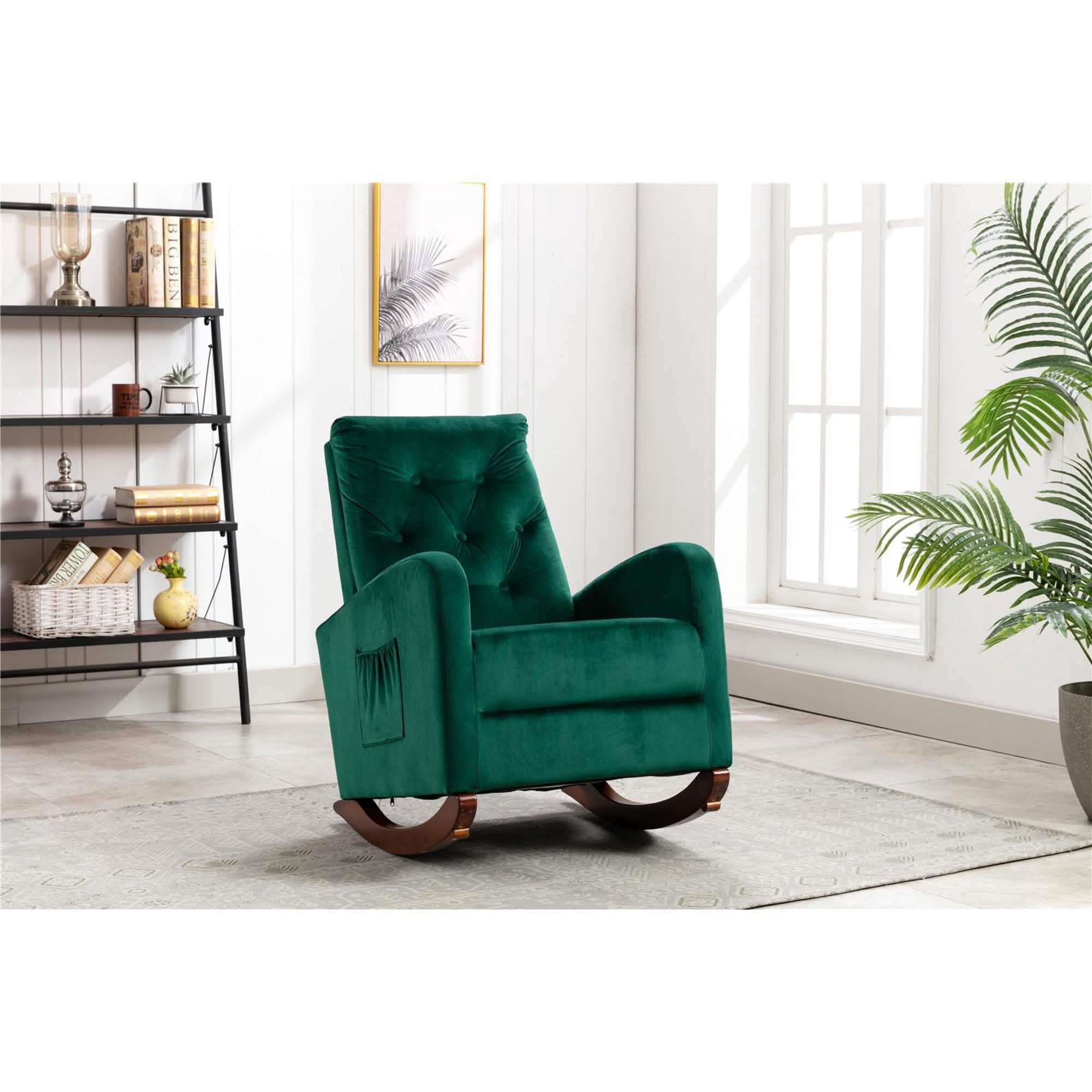 Mid-Century Modern Nursery Rocking Chair Armchair