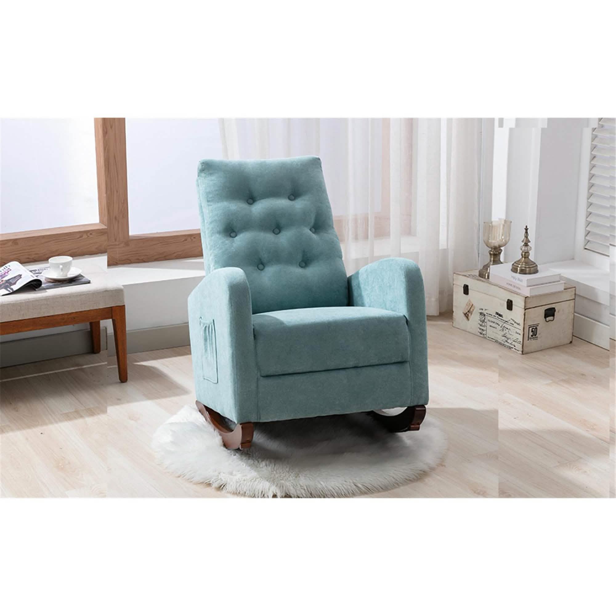 Mid-Century Modern Nursery Rocking Chair Armchair