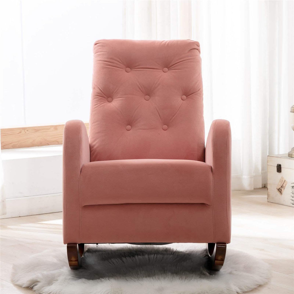 Mid-Century Modern Nursery Rocking Chair Armchair