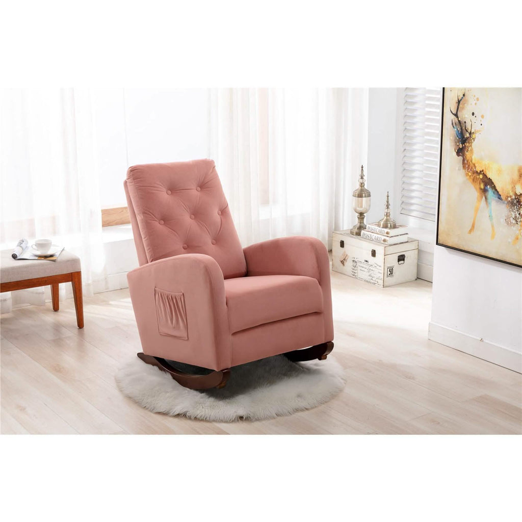 Mid-Century Modern Nursery Rocking Chair Armchair