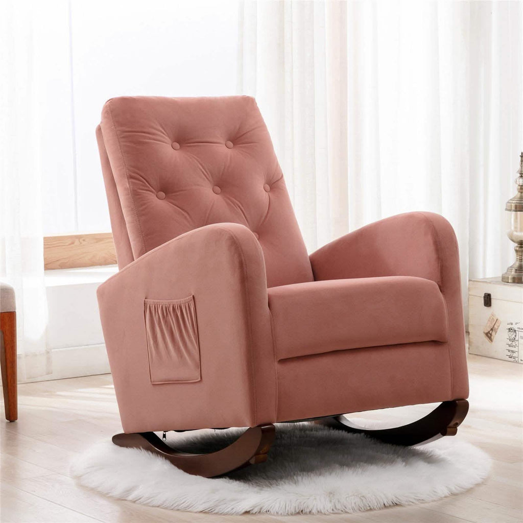Mid-Century Modern Nursery Rocking Chair Armchair