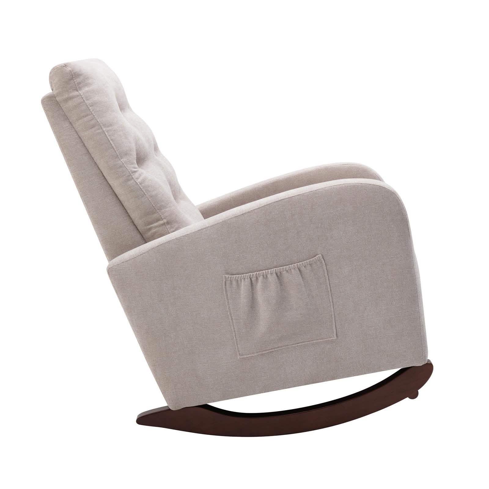 Mid-Century Modern Nursery Rocking Chair Armchair