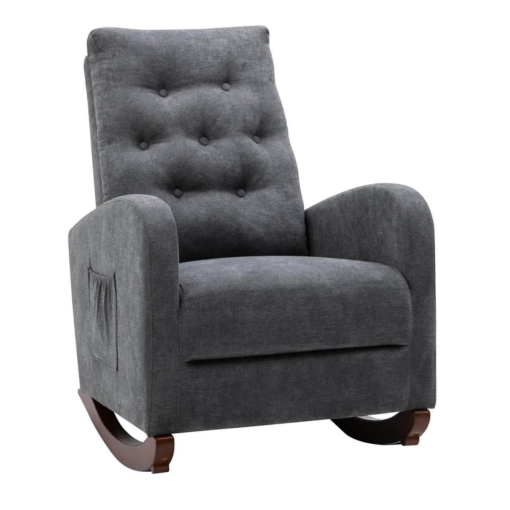 Mid-Century Modern Nursery Rocking Chair Armchair