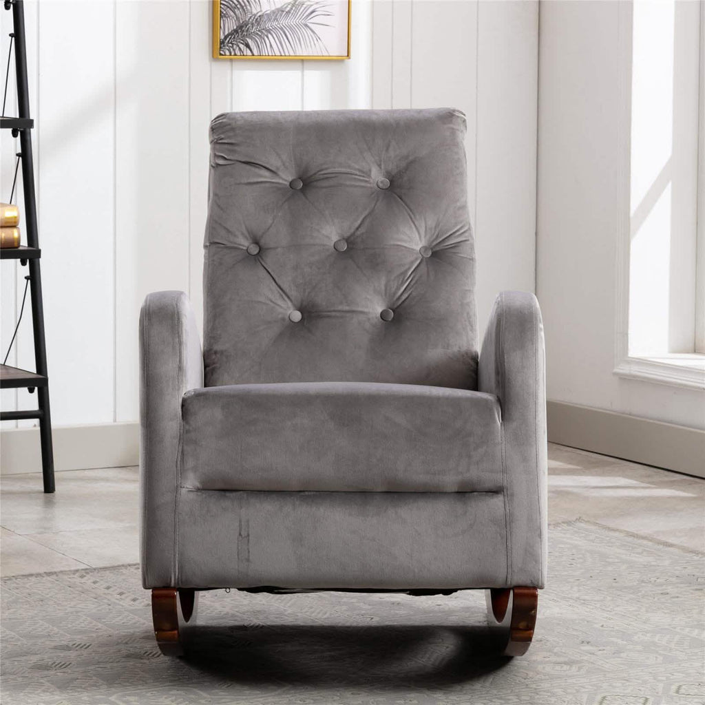 Mid-Century Modern Nursery Rocking Chair Armchair