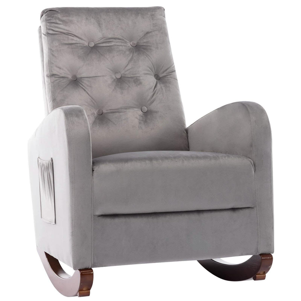 Mid-Century Modern Nursery Rocking Chair Armchair