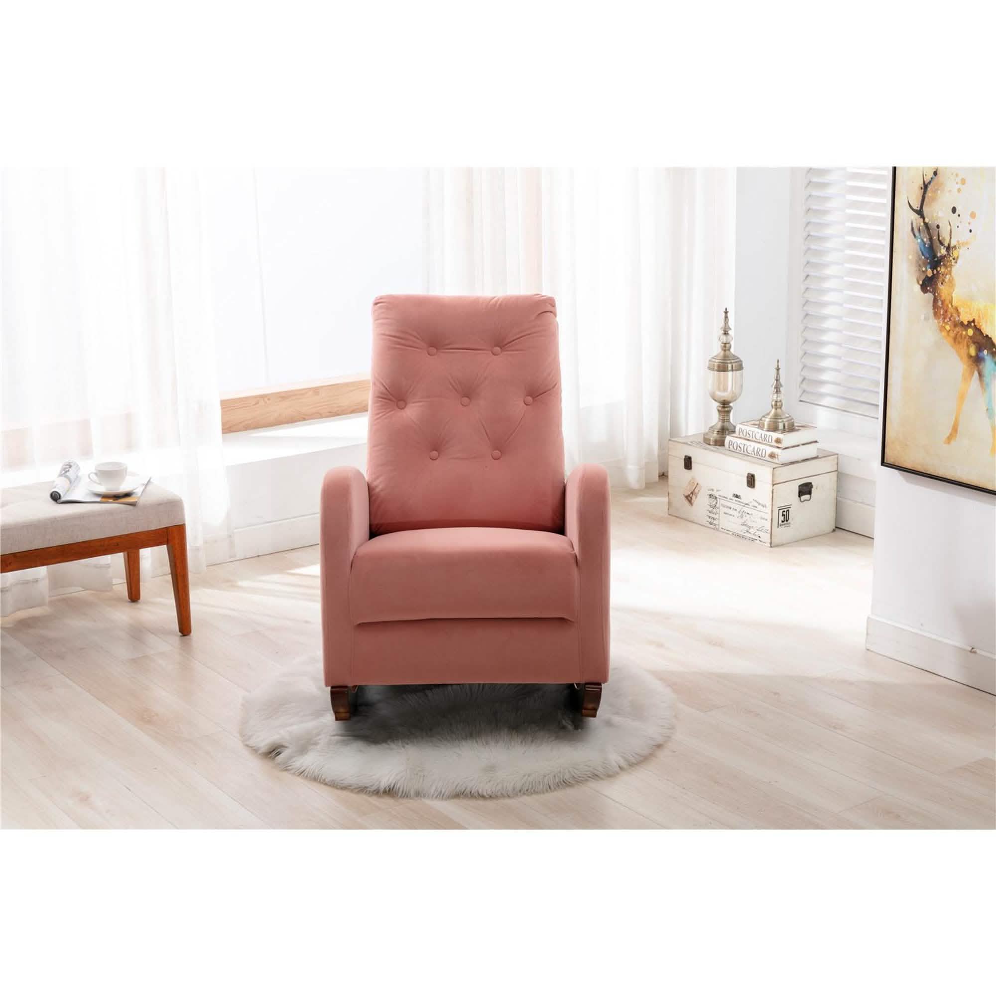 Mid-Century Modern Nursery Rocking Chair Armchair