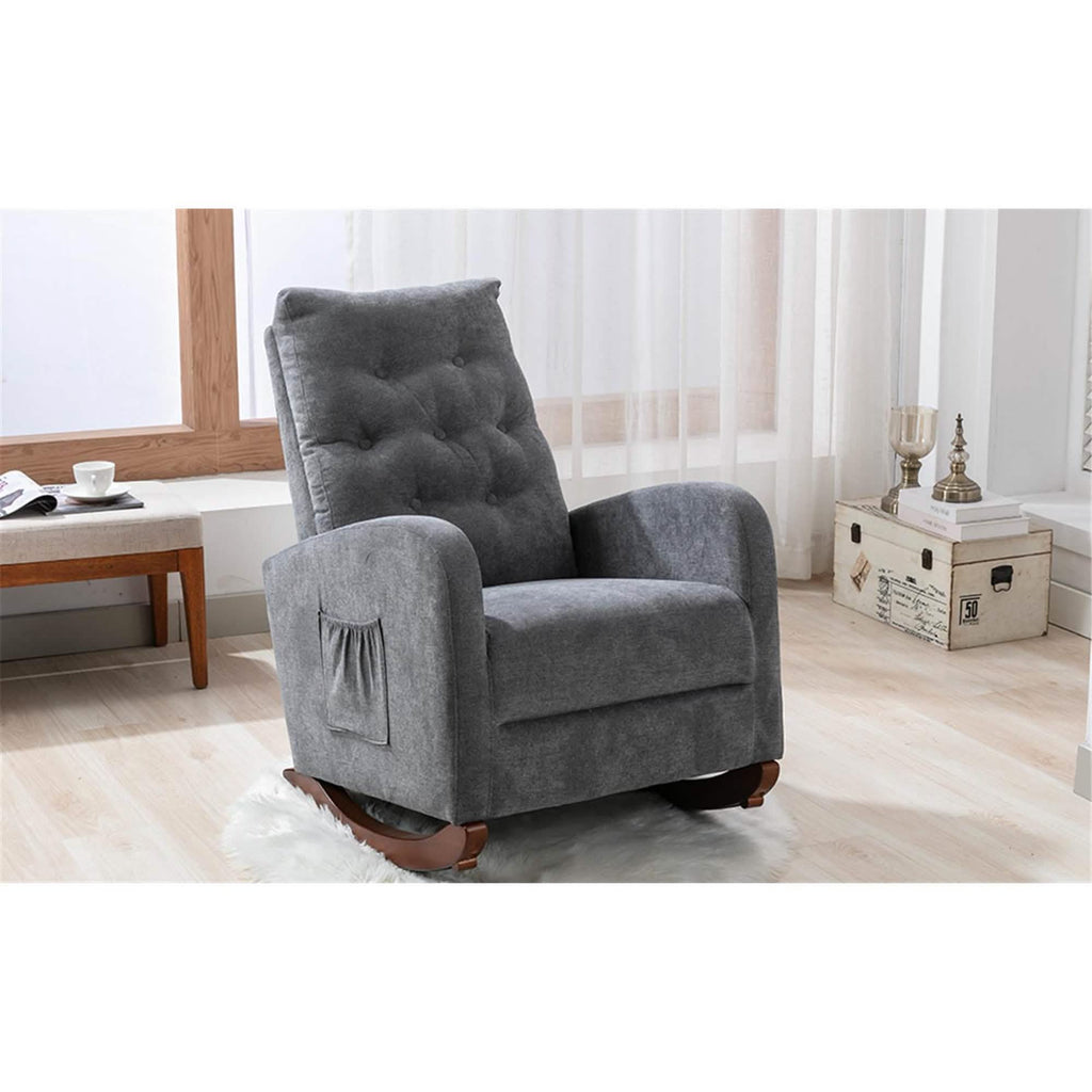 Mid-Century Modern Nursery Rocking Chair Armchair