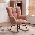 Mid-Century Modern Teddy Fabric Tufted Upholstered Rocking Chair