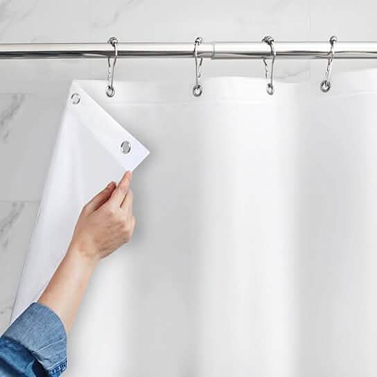 Mildew Resistant Heavyweight Vinyl Shower Curtain Liner with Magnets Metal Grommets