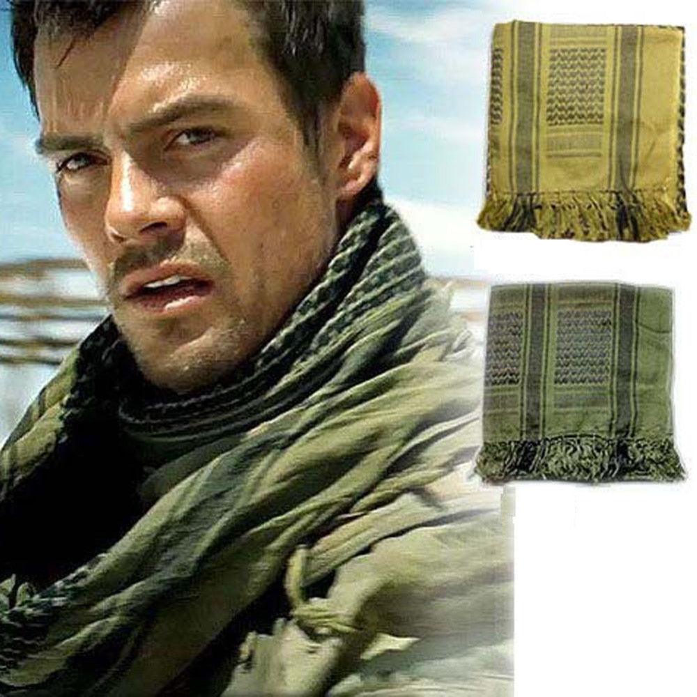 Military Shemagh Army Desert Keffiyeh Arab Scarf Shawl Neck Cover Head Wrap Scarf Military Shemagh Tactical Desert Keffiyeh Head Neck Scarf Arab Wrap with Tassel Head Neck Wrap Shawl Motorcycle Hiking Paintball Face Mask