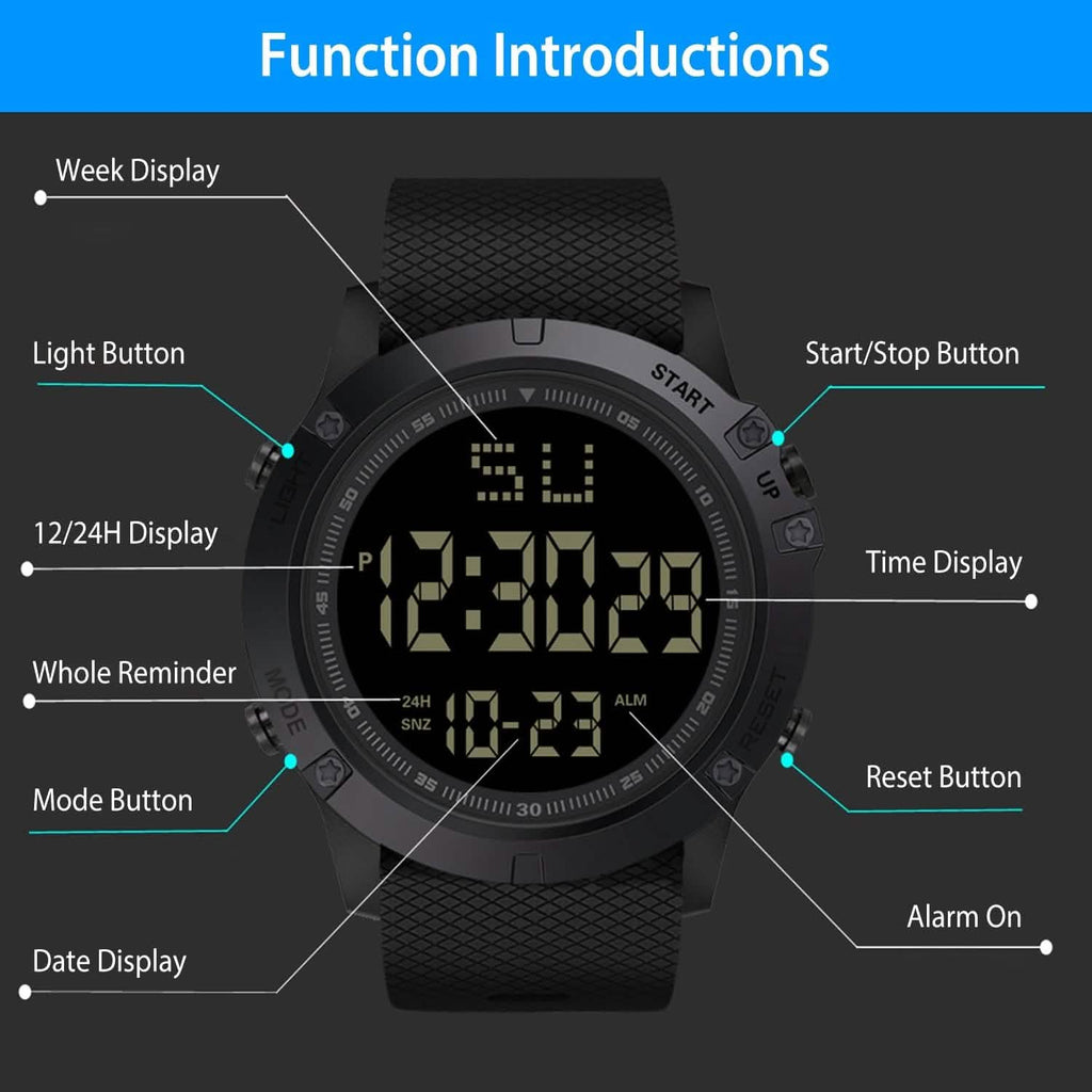 Military Wrist Watch with LED Backlight