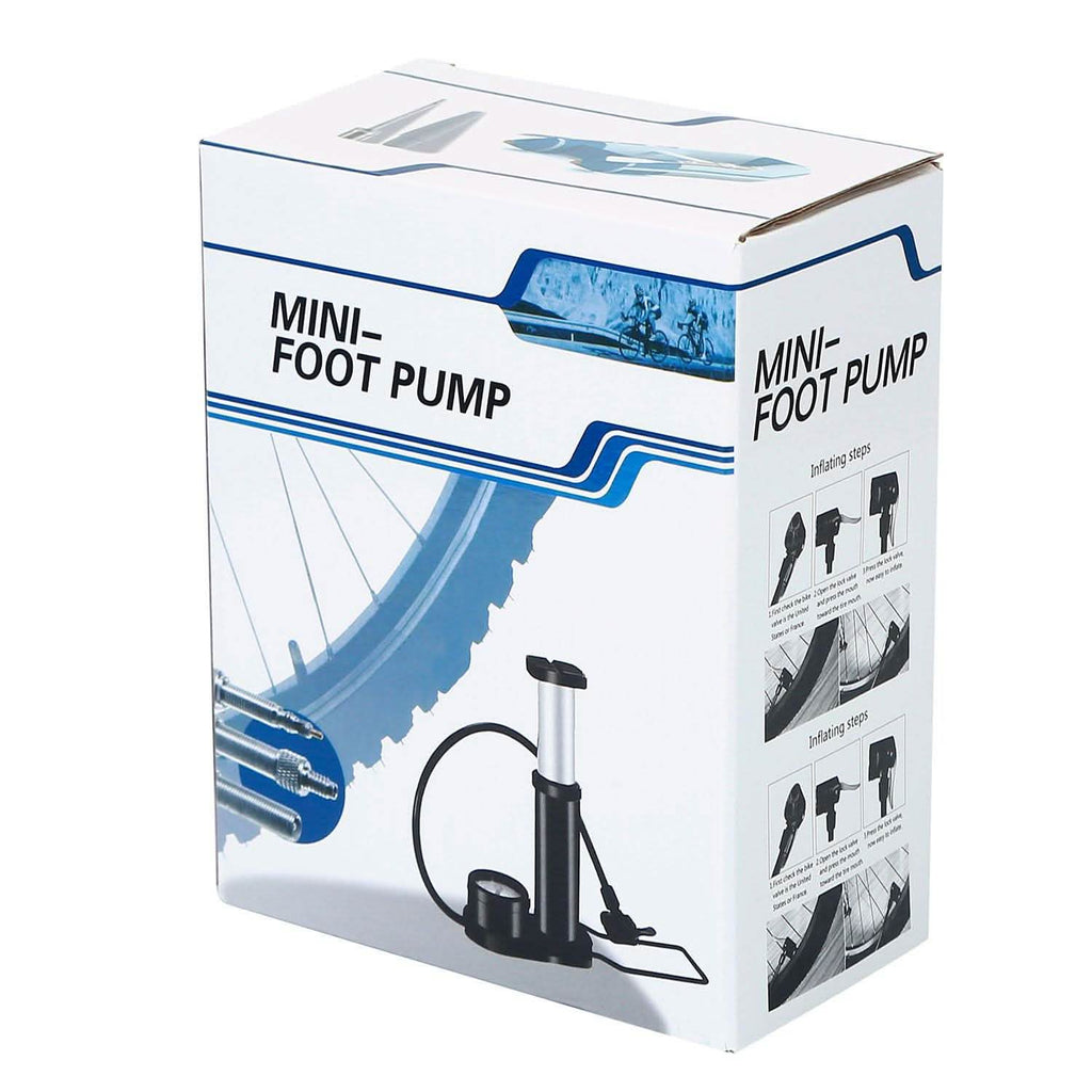 Mini Bike Foot Pump Portable Bicycle Tire Inflator