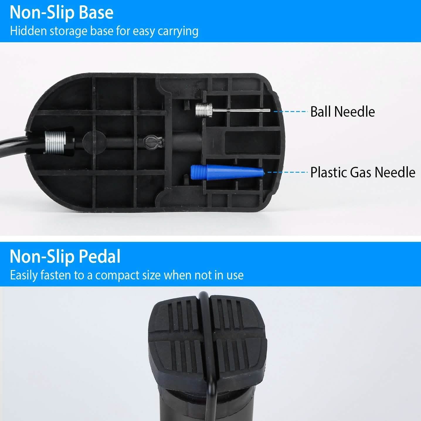 Mini Bike Foot Pump Portable Bicycle Tire Inflator