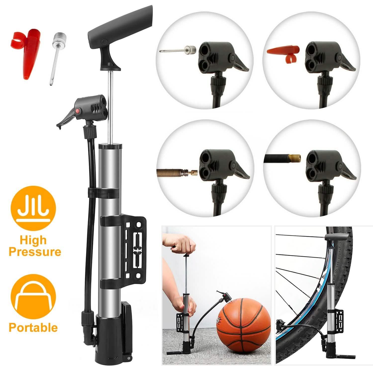 Mini Bike Pump Portable Bicycle Tire Inflator