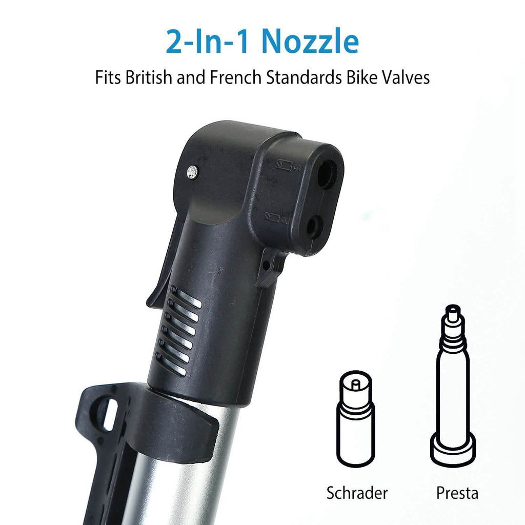 Mini Bike Pump Portable Bicycle Tire Inflator