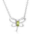 Mini Butterfly Necklace With Genuine Stone