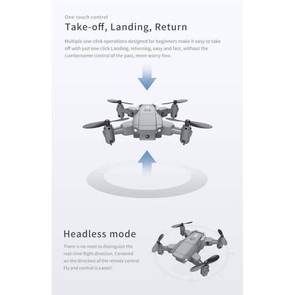 Mini Drone RC Quadcopter 1080P/4K Camera 360° Flip 6-Axis Gyro Gesture