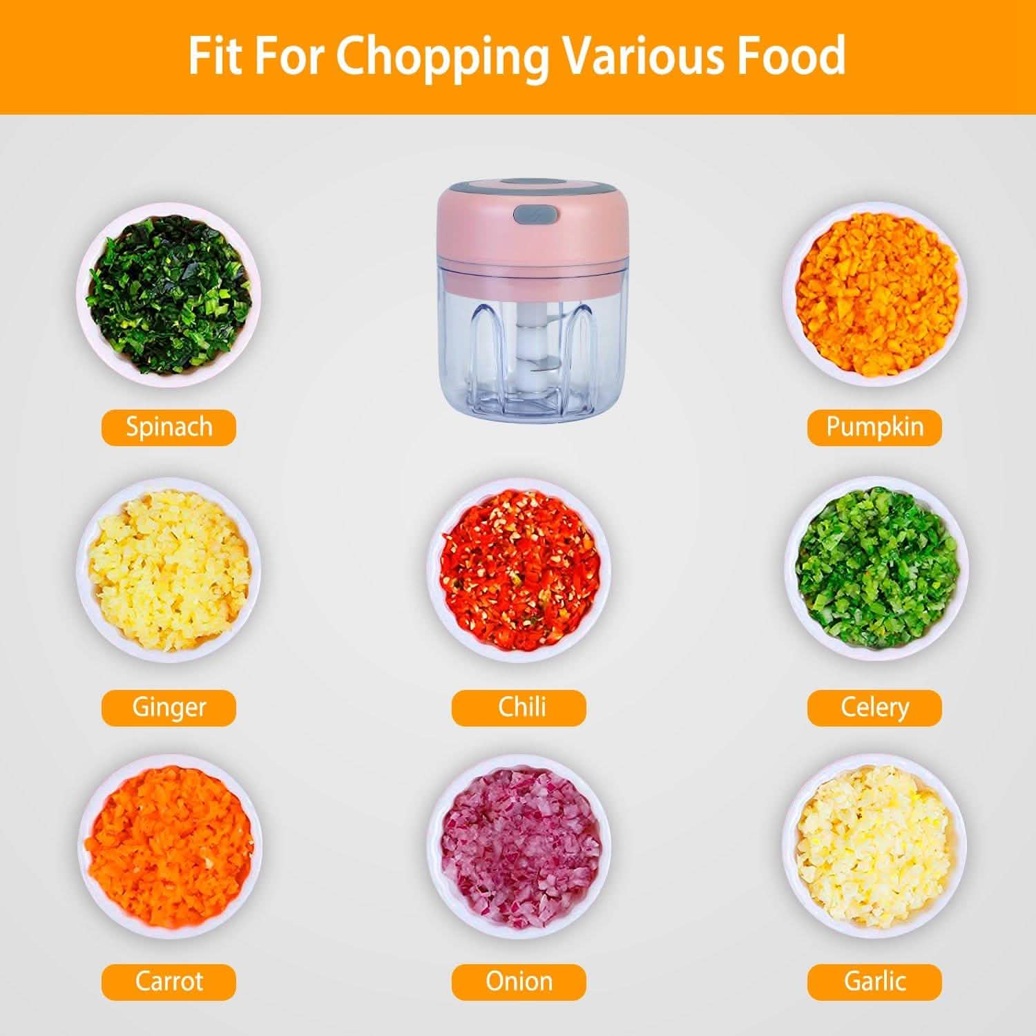 Mini Electric Cordless Garlic Chopper