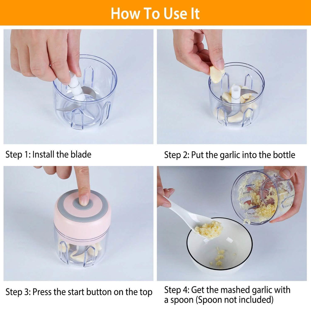 Mini Electric Cordless Garlic Chopper
