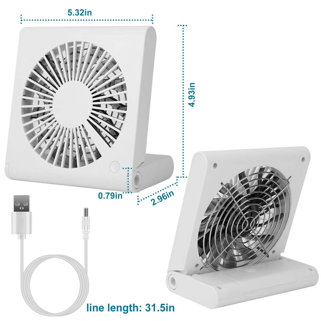 Mini Electric Desk Fan USB Rechargeable