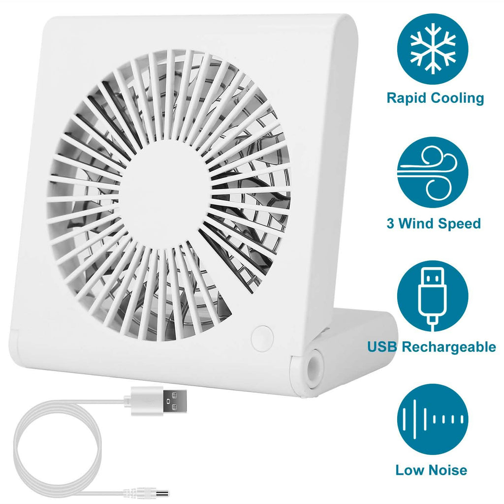 Mini Electric Desk Fan USB Rechargeable