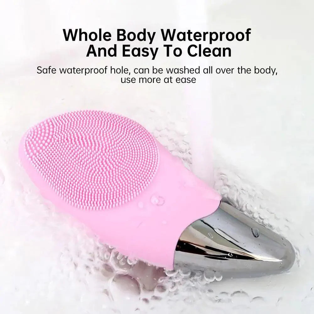 Mini Electric Silicone Facial Cleansing Brush Gentle Exfoliating Massager for all skin types Skin Care Tools