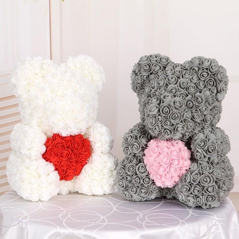 Mini Fake Rose Flower Heads 50/100/200 Pieces Teddy Bear of Roses 3cm Foam Wedding Flowers Accessories Make Bridal Hair Clips Headbands Dress