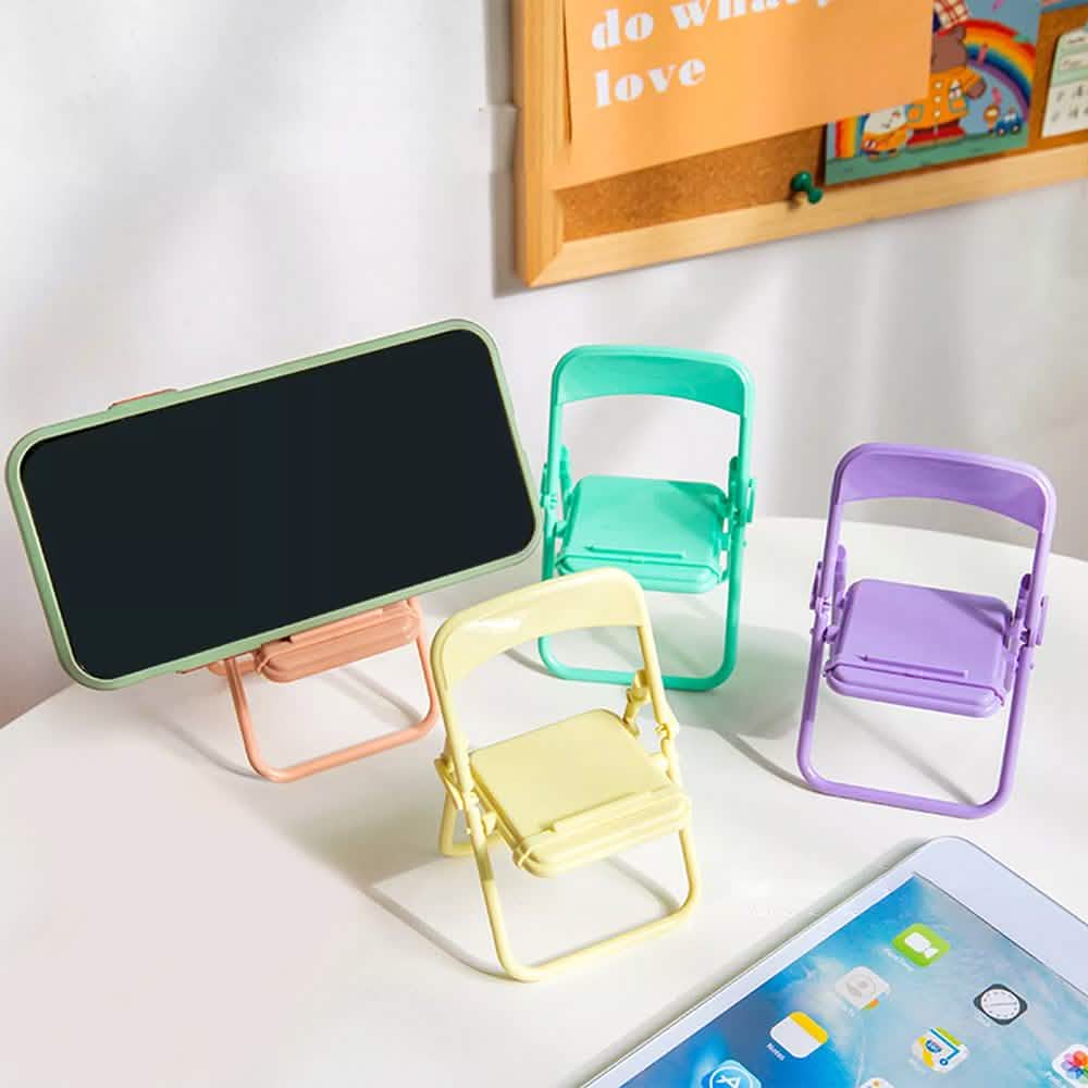 Mini Folding Chair Phone Holder