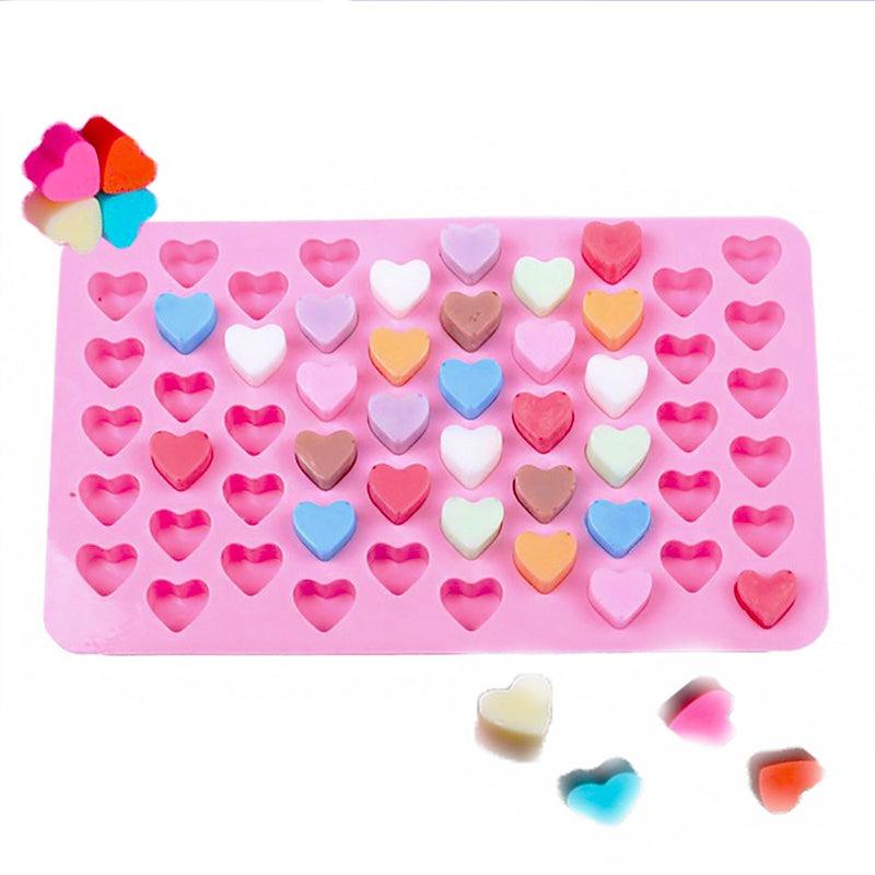 Mini Heart Mold Silicone Ice Chocolate Fondant Mould 3D Pastry Jelly Cookies Baking Cake Decoration Tools 5 Colors Silicone Mold Mini Heart Shape Silicone Ice Cube Molds Trays Chocolate Cute Pink Mold