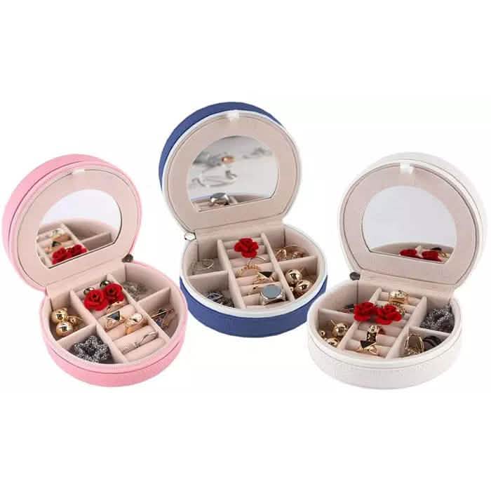 Mini Portable Travel Jewelry Box & Jewelry Organizer