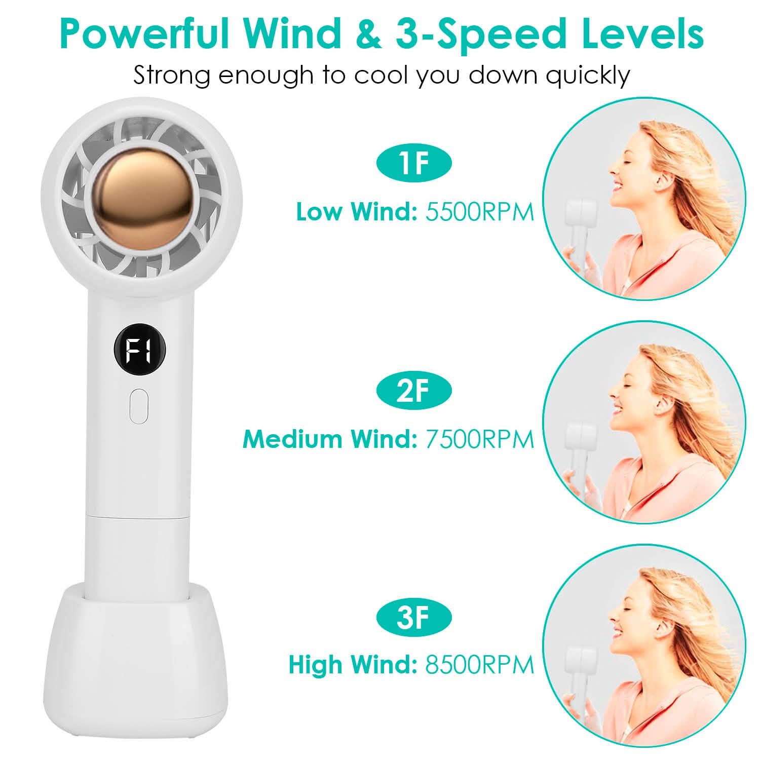 Mini Portable USB Rechargeable Handheld Cooling Fan